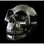 CARVED OBSIDIAN SKULL,