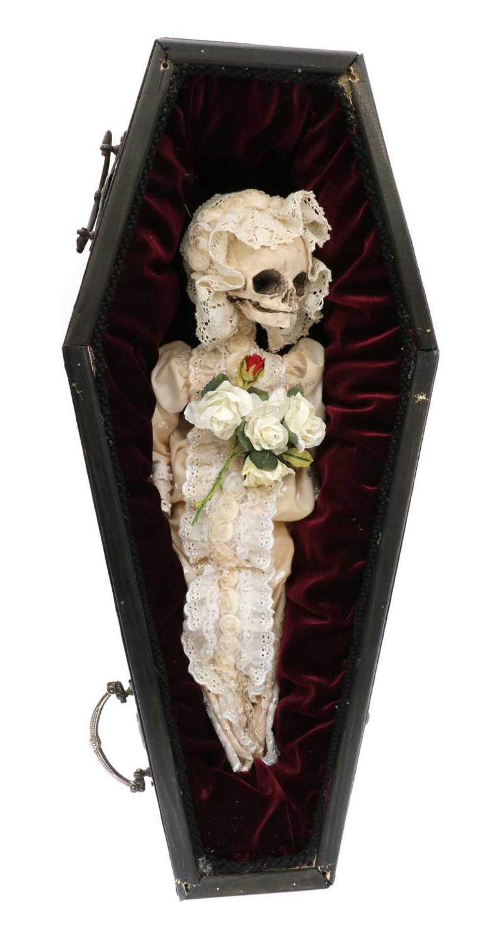 A CHILD'S SKELETON IN A COFFIN, - Image 2 of 3