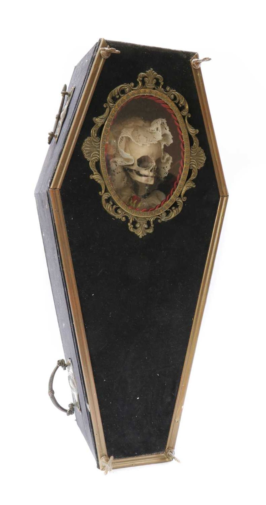 A CHILD'S SKELETON IN A COFFIN,