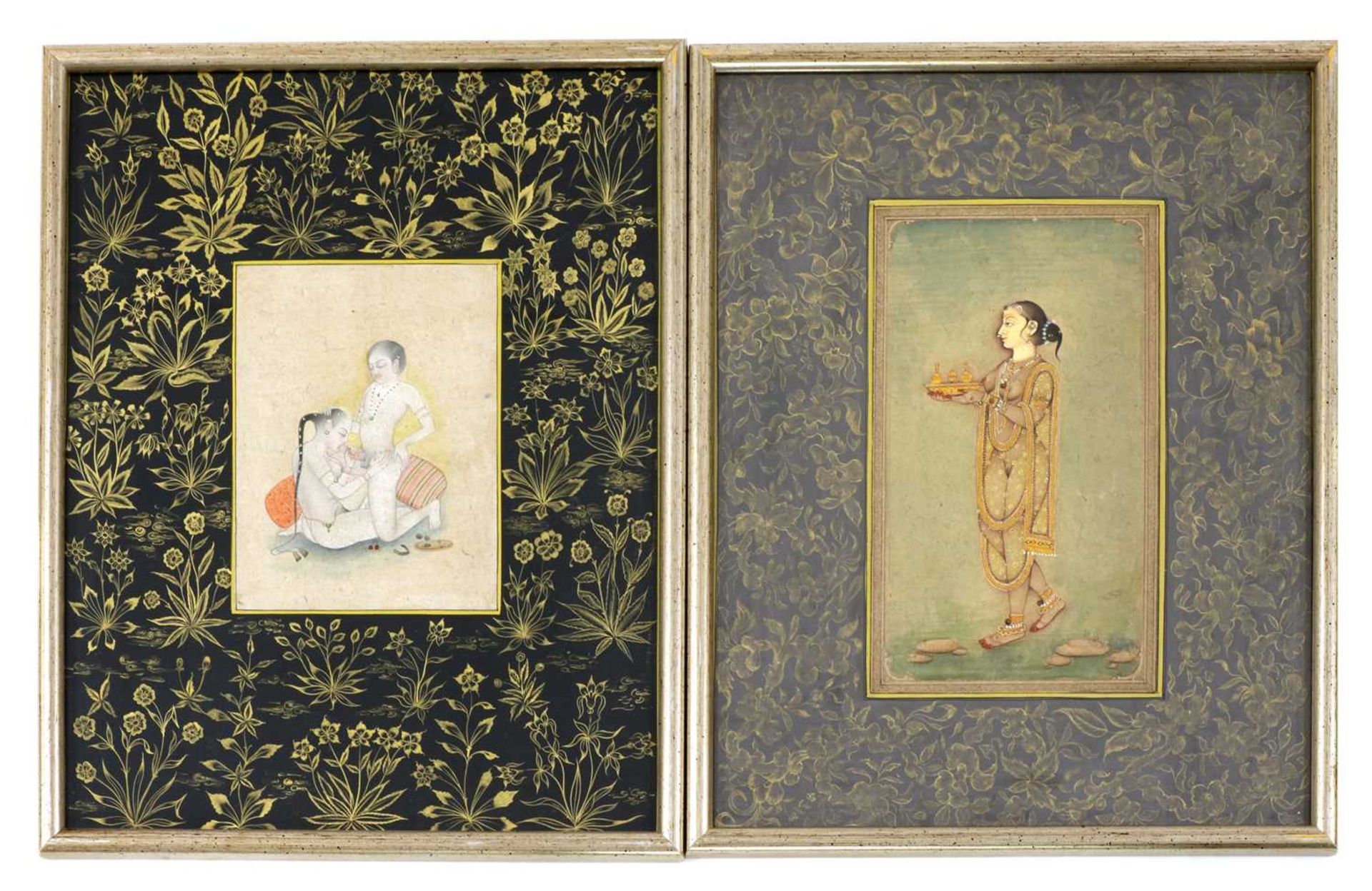 INDIAN EROTIC GOUACHES, - Image 2 of 5