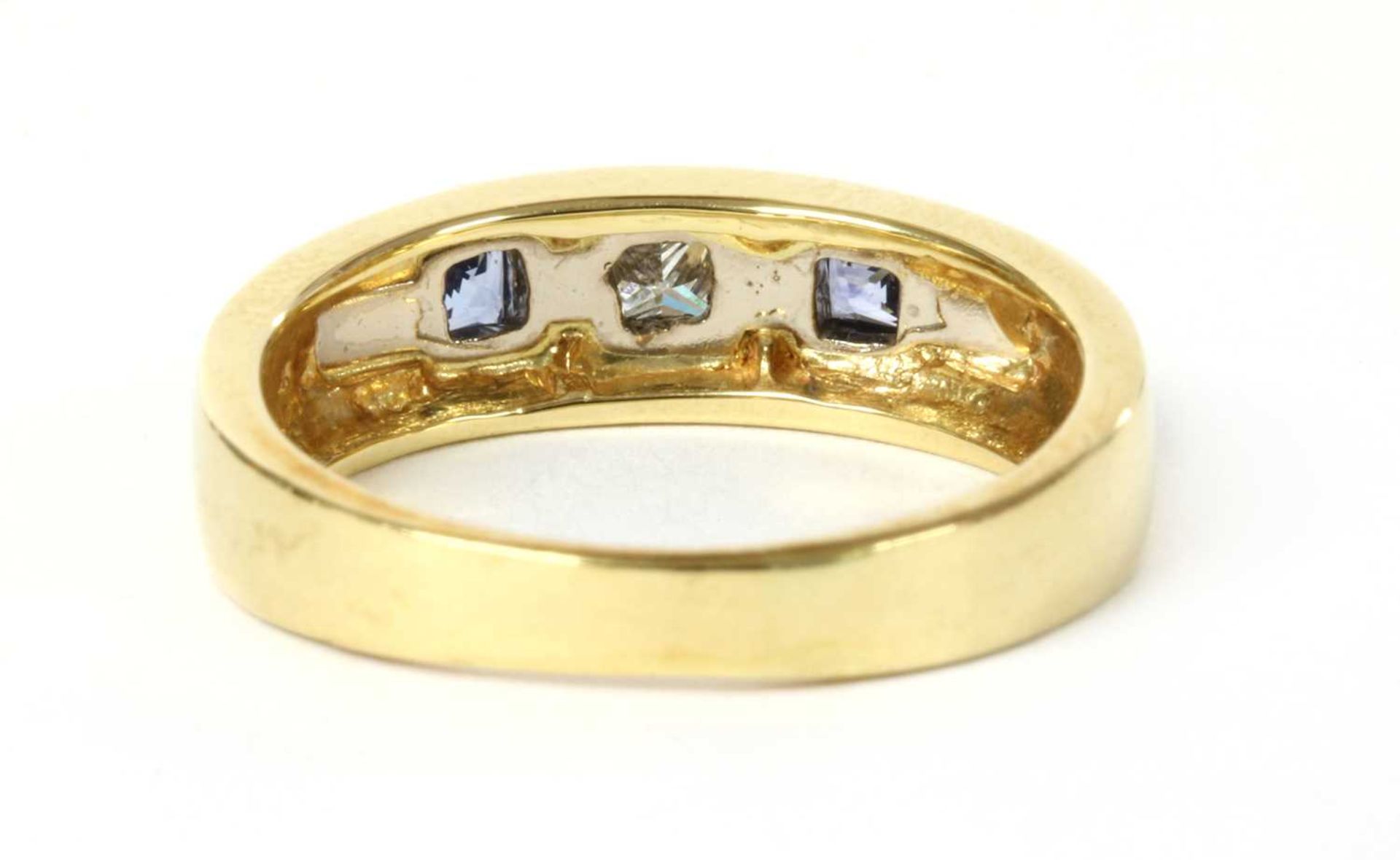 An 18ct gold diamond and tanzanite ring, by Clogau, - Image 3 of 3