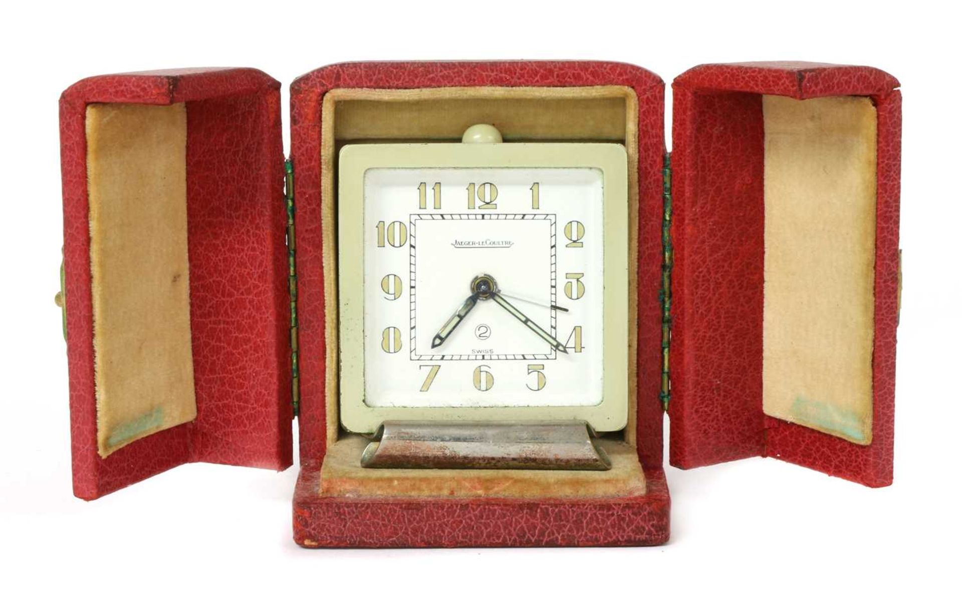 An Art Deco Jaeger-LeCoultre two day travel alarm clock, - Image 2 of 3