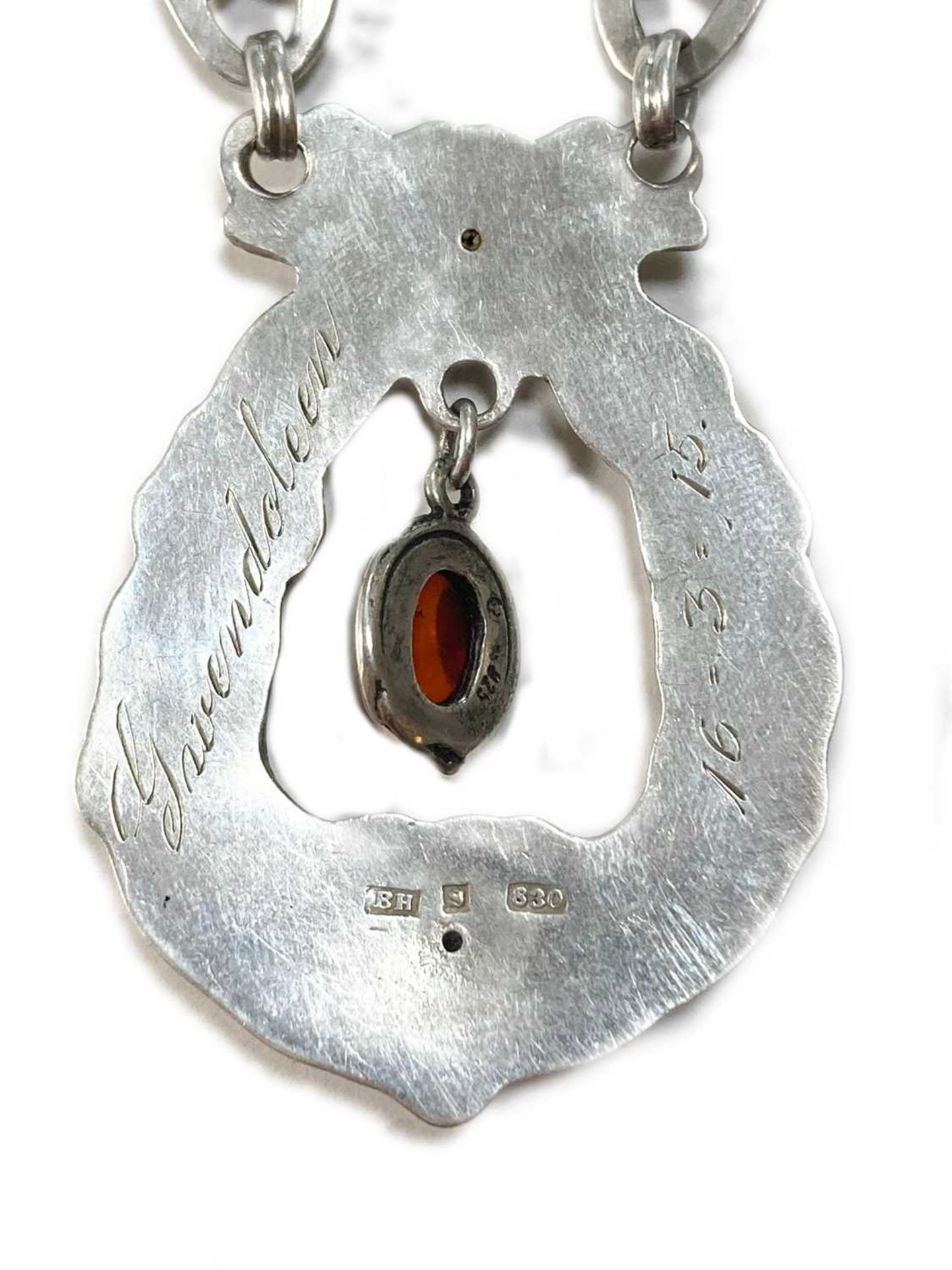 A Danish Skønvirke silver necklace, by Bernhard Hertz, - Image 3 of 4