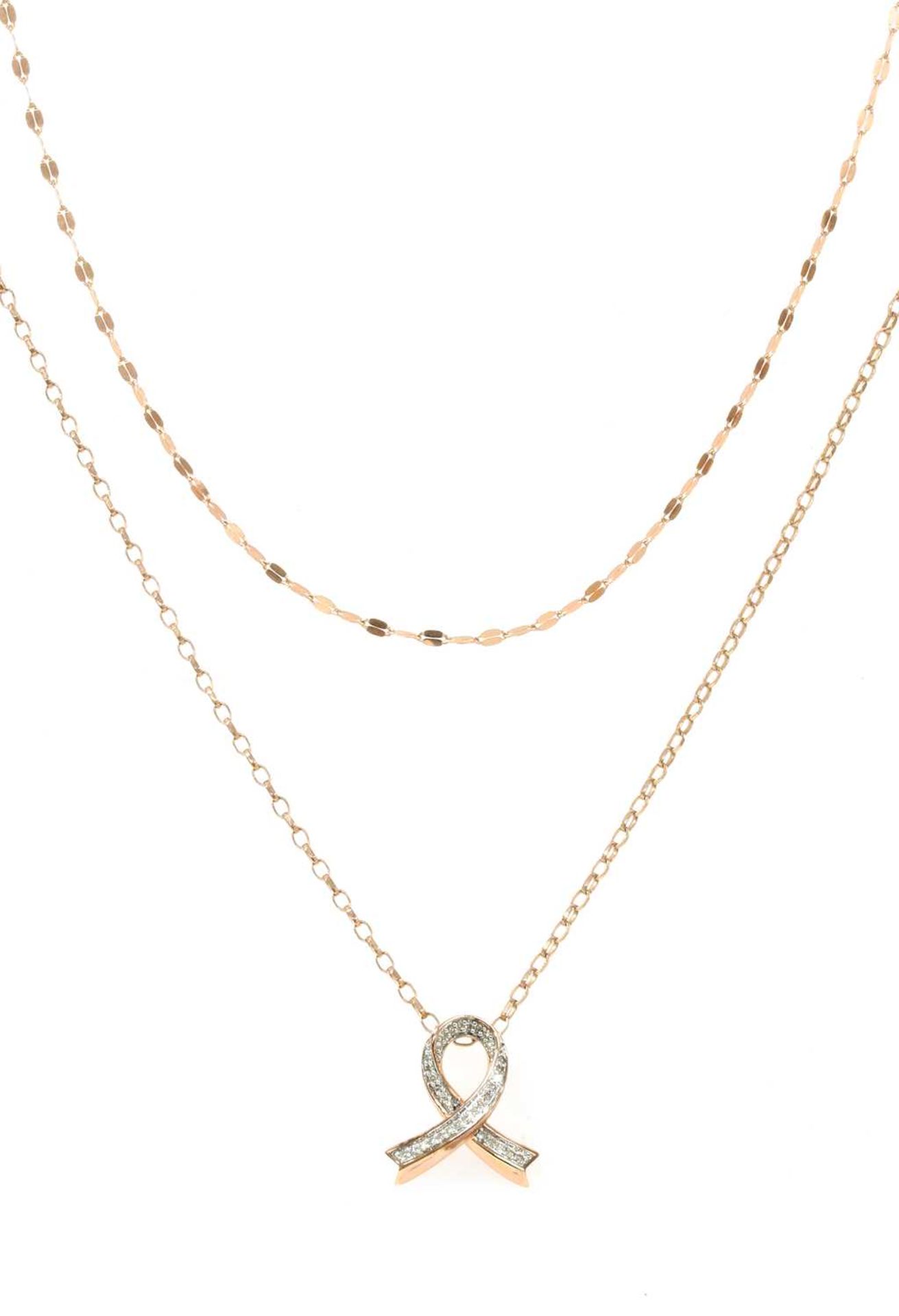 An 18ct rose gold chain,