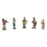 Four Meissen porcelain figures,