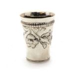 A continental silver beaker,