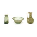 Three Roman glass vessels