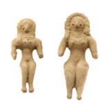 Two Indus Valley terracotta fertility figures