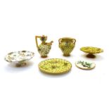 A collection of Cantagalli faience wares,