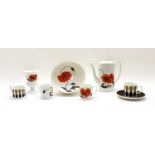 A Wedgwood Susie Cooper design Cornpoppy pattern tea and dinner service,