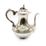 A Victorian silver coffee pot,