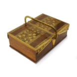 A Secessionist Art Nouveau rosewood and brass inlaid box,