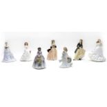 A collection of seven Royal Worcester figures,