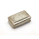 A Regency table snuff box,