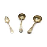 A late George III silver sauce ladle,