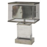 A Romeo Rega lucite table lamp,