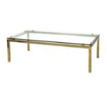 An Italian brass coffee table,