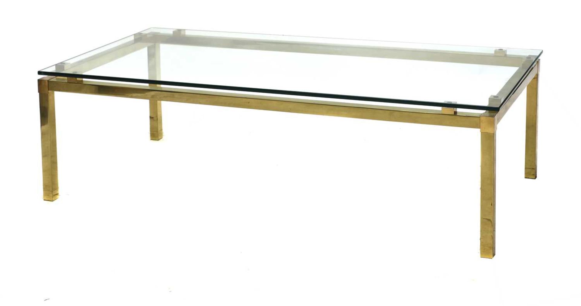 An Italian brass coffee table,