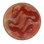 A ruby lustre plate,