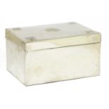 A Scottish Arts and Crafts white metal jewellery box,