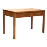 A teak fold-over side table,