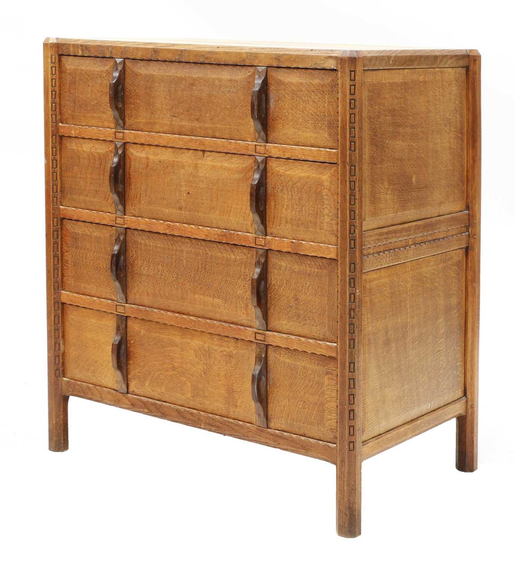 A Gordon Russell 'Stow' oak chest of four drawers, - Image 5 of 6