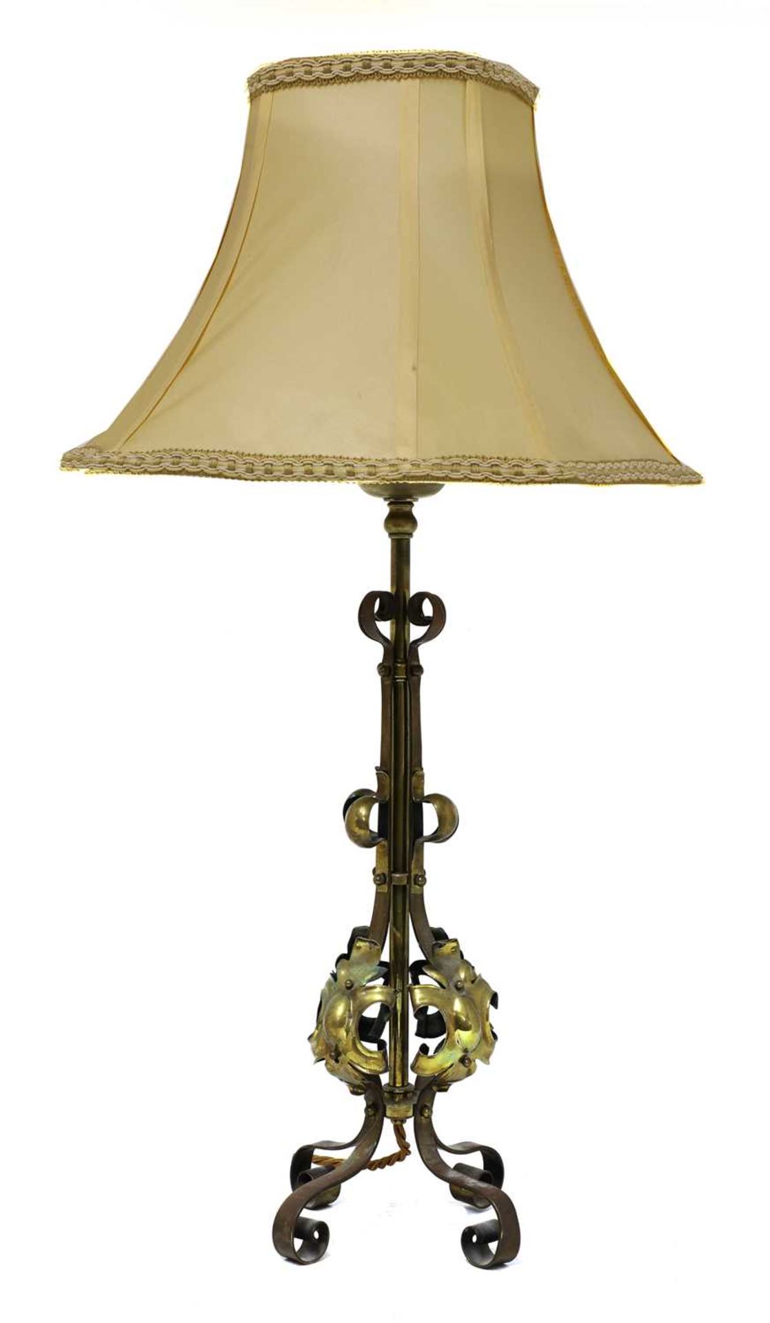 A brass table lamp, - Image 3 of 4