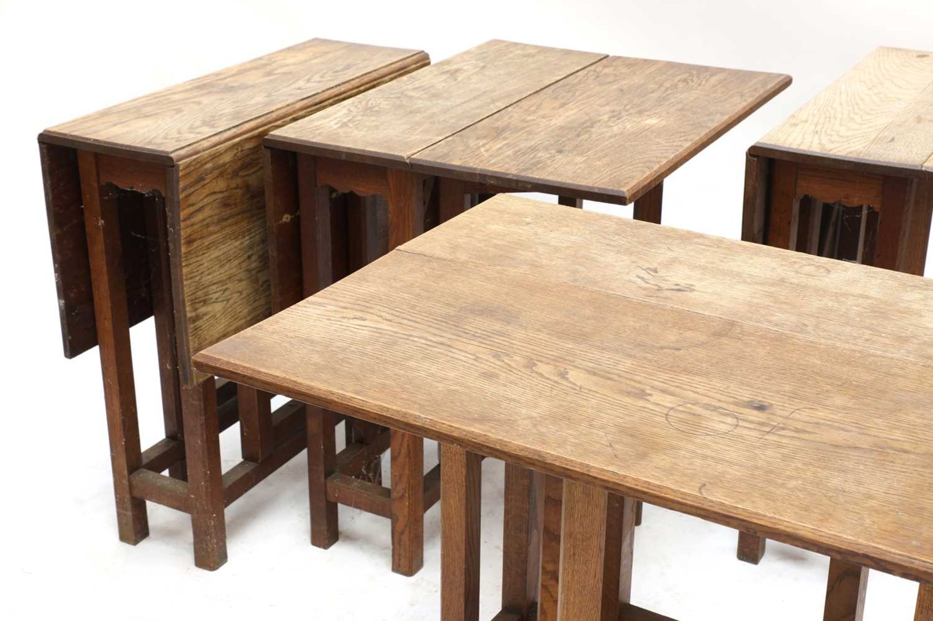 Four Cotswold oak gateleg tables, - Image 3 of 3