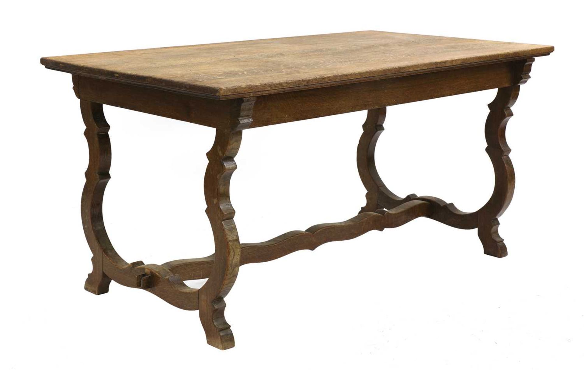 An Arts and Crafts oak refectory table,