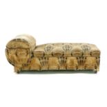 An Art Deco upholstered ottoman,