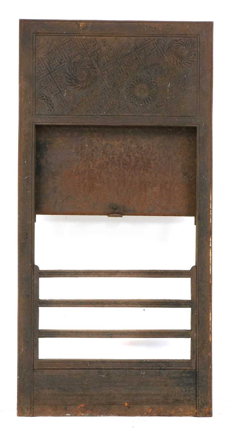 A Barnard Bishop & Barnard cast iron fireplace insert,