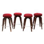 A set of four Italian bar stools,