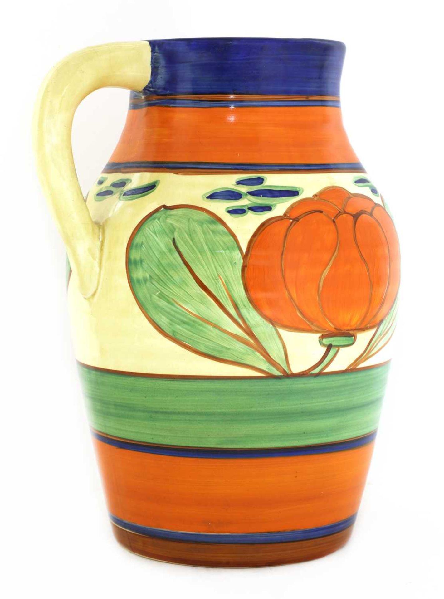 A Clarice Cliff 'Lily' Lotus jug, - Bild 2 aus 3