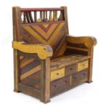 *A reclaimed wood settle,