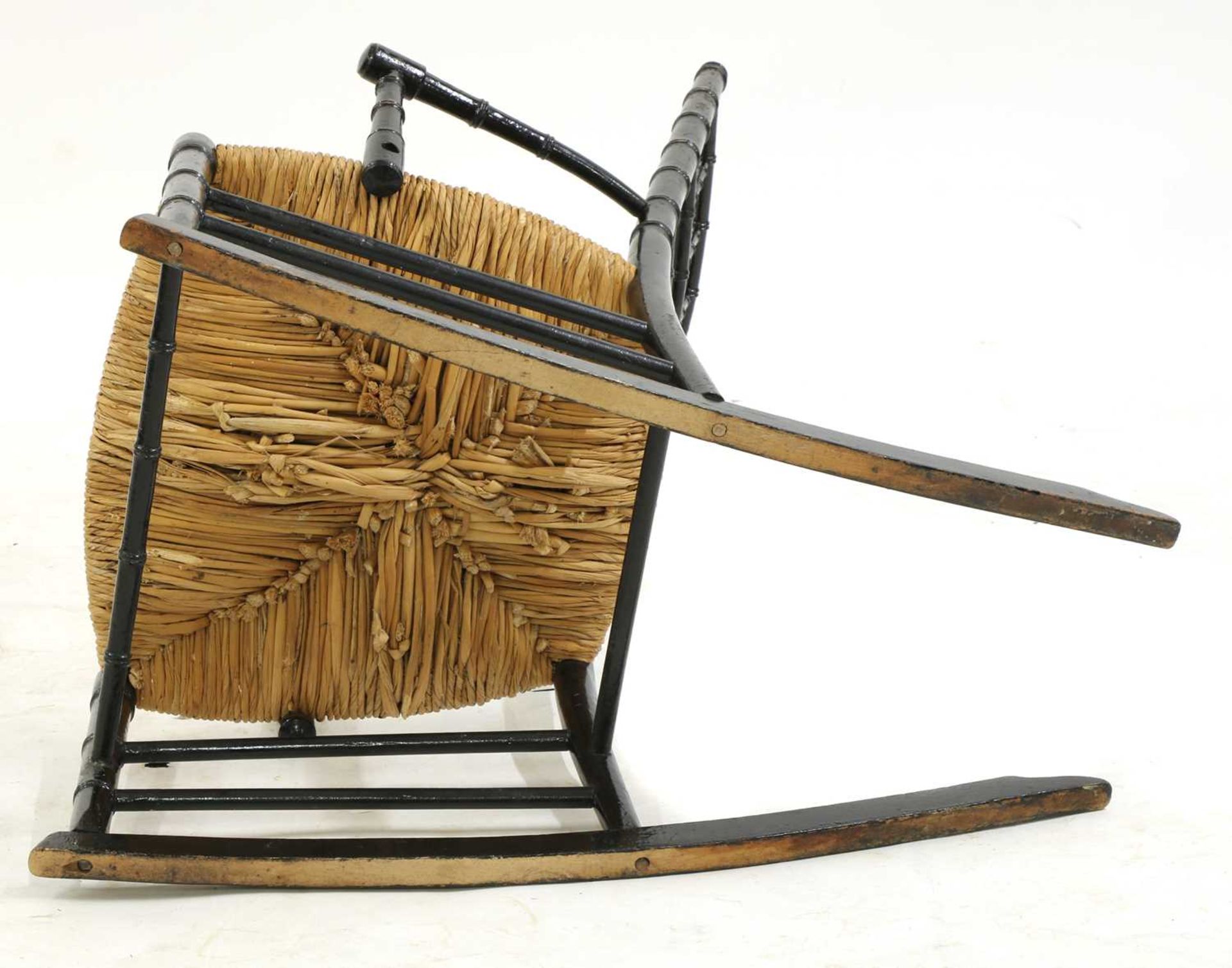 An Aesthetic ebonised child's rocking chair, - Image 5 of 6