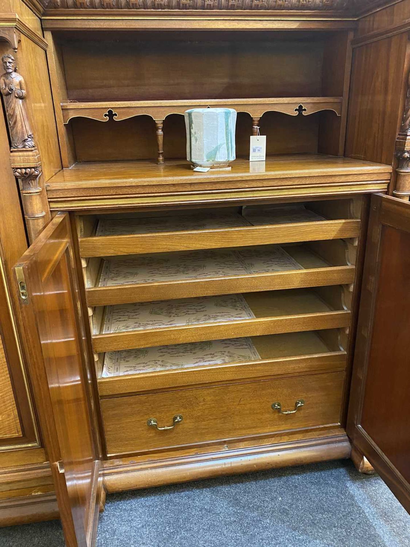 A walnut and maple compactum, - Image 10 of 10