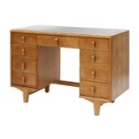 An Heal's oak desk,