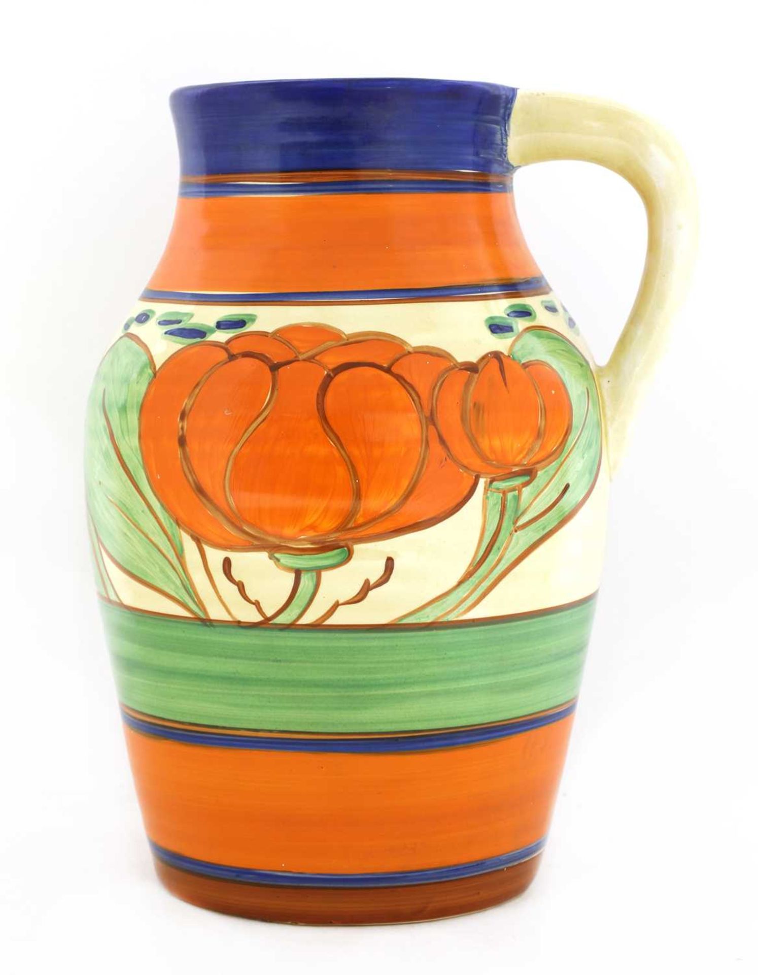 A Clarice Cliff 'Lily' Lotus jug,