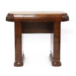 An Art Deco walnut console table,