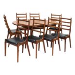 A Danish teak dining suite,