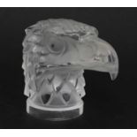 A Lalique 'Tete d'aigle' clear glass car mascot,