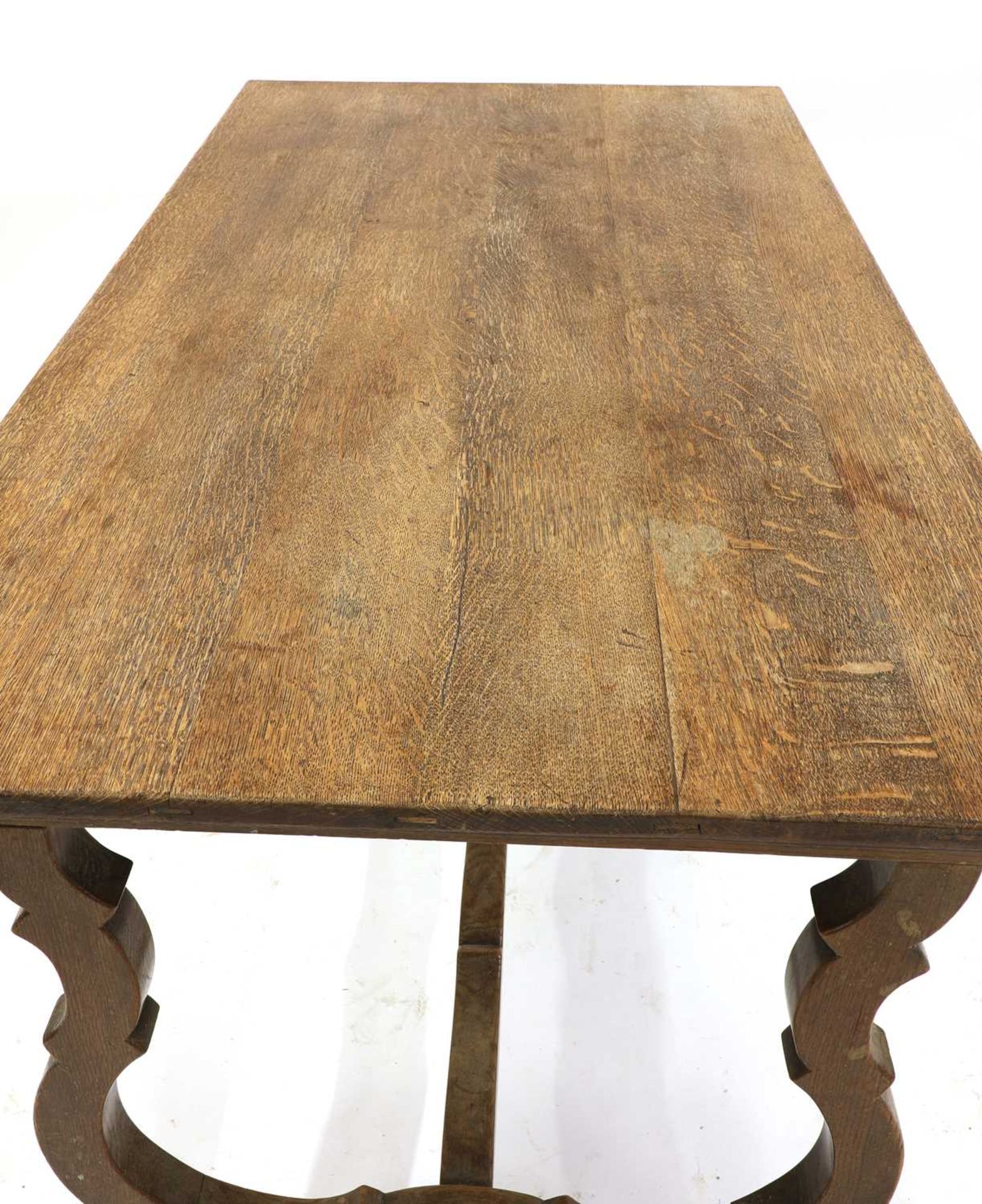 An Arts and Crafts oak refectory table, - Image 4 of 4