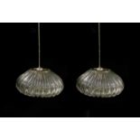 A pair of Italian Vistosi 'Diamante' ceiling lights,