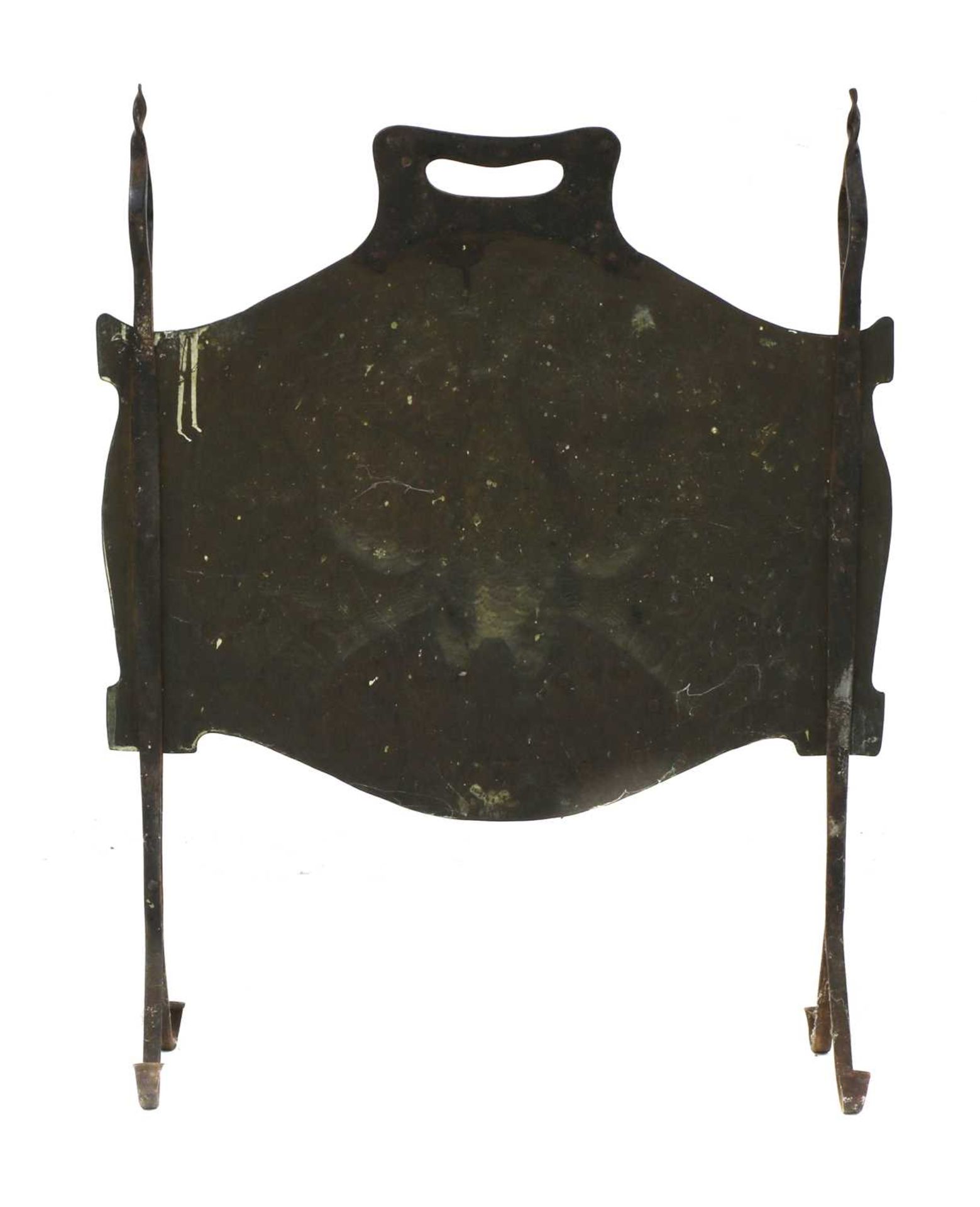 An Arts and Crafts copper and steel-mounted fire screen, - Image 2 of 2