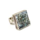 An Arne Johansen silver 'Brutalist' ring,