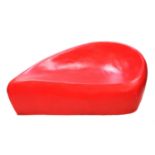 An Italian tear-shaped resin and red lacquered chaise,