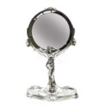 A large B&G Imperial Zinn silver-plated mirror,