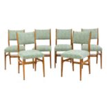 A set of six Italian teak 'model 602' dining chairs,