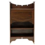 An Art Nouveau mahogany inlaid bureau,