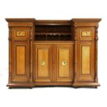 A walnut and maple compactum,